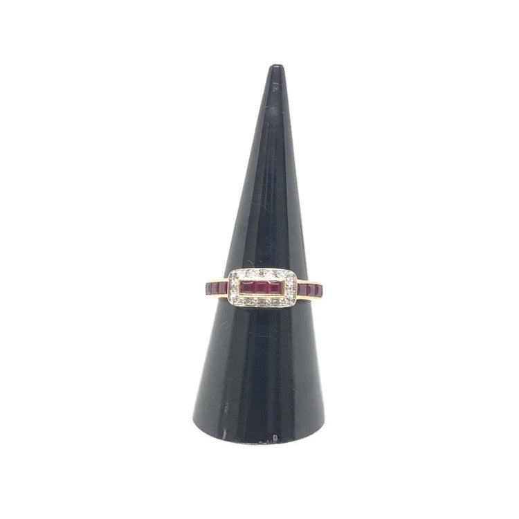 9ct Ruby & Diamond Ring